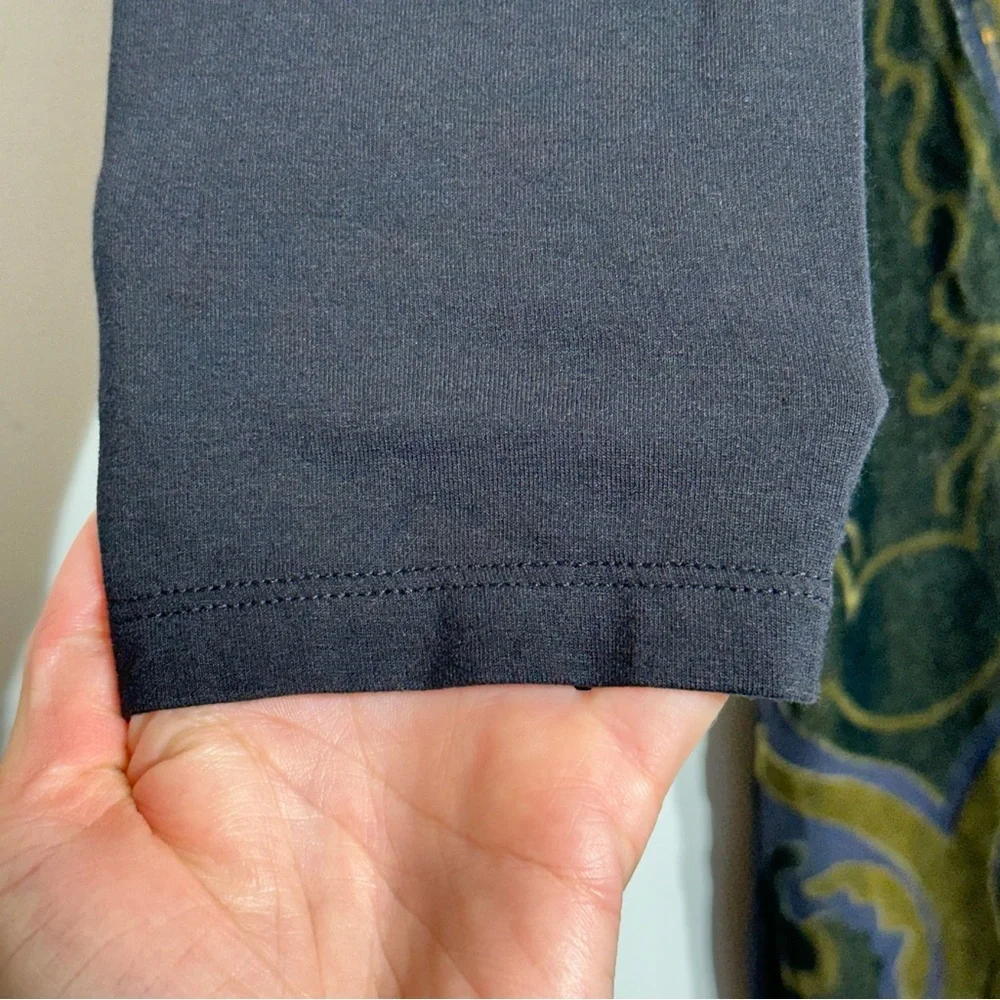 HALE BOB Velvet Burnout Long Sleeve  Silk Dress With Beads Size M - Picture 6 of 15